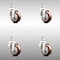 Service Caster 3.5 Inch 316SS Maroon Polyurethane Swivel 3/8 Inch Threaded Stem Caster Set SCC SCC-SS316TS20S3514-PPUB-MRN-381615-4 - alternate 1